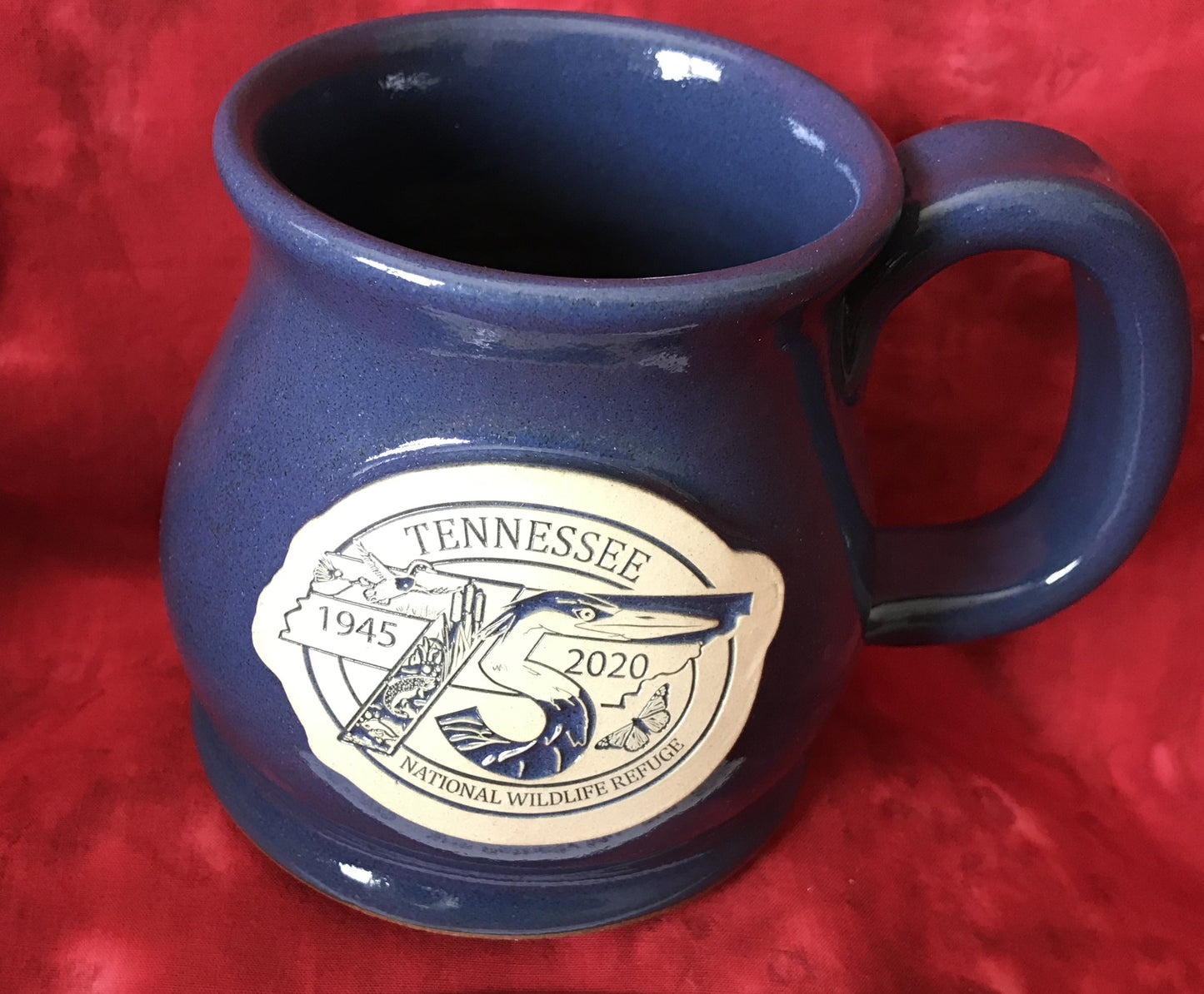 75th Anniversary Potbelly Mug Blue